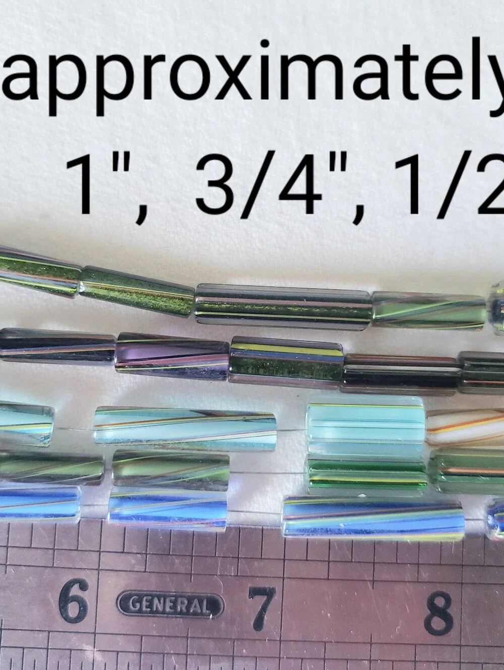 80 hand-drawn glass tube beads